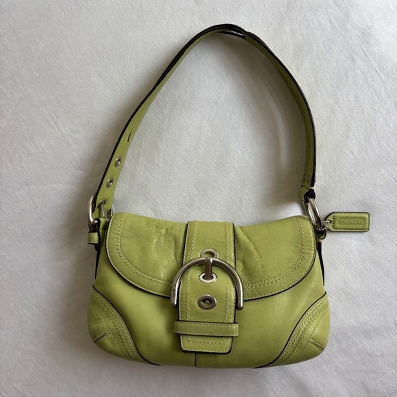 y2k mini Coach Soho apple green buckle shoulder bag - Picture 1 of 13